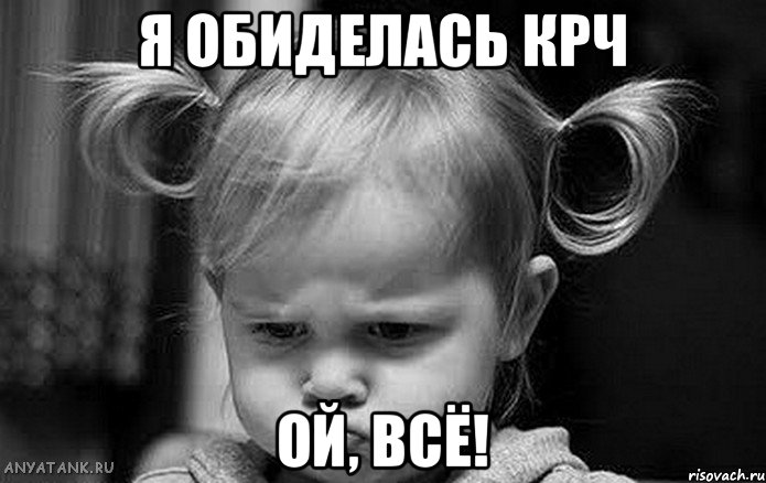Я ОБИДЕЛАСЬ КРЧ ОЙ, ВСЁ!