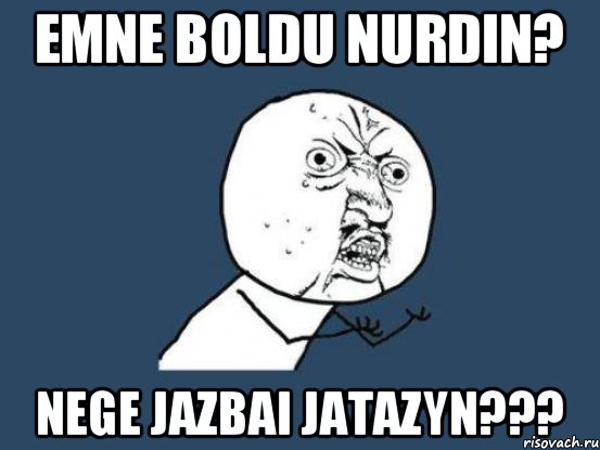 Emne boldu Nurdin? Nege jazbai jatazyn???, Мем Ну почему