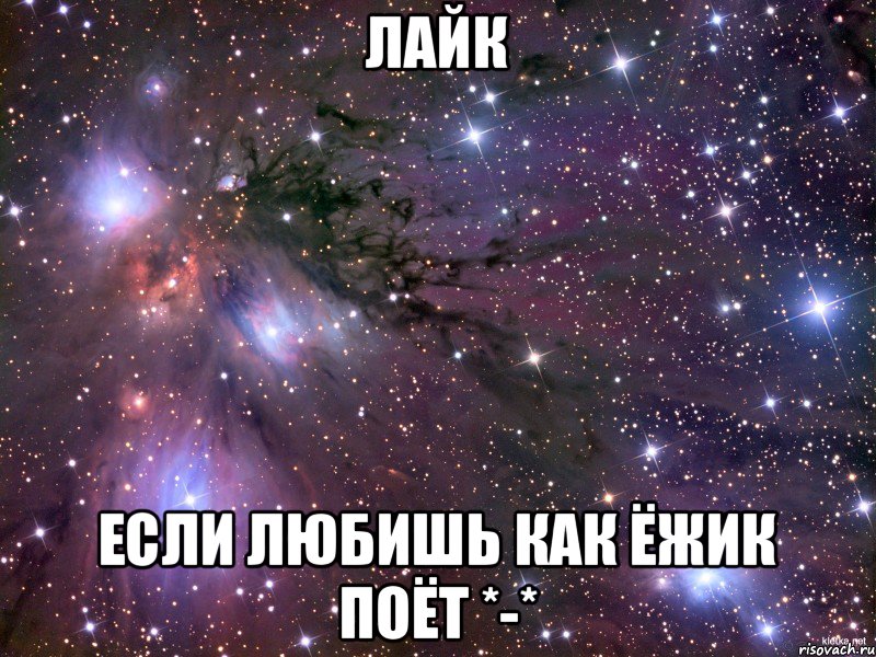 Лайк Если любишь как Ёжик поёт *-*, Мем Космос