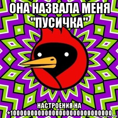 она назвала меня "пусичка" настроения на +10000000000000000000000000000, Мем Омская птица