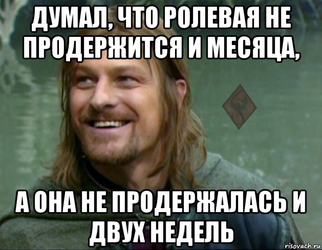 думал, что ролевая не продержится и месяца, а она не продержалась и двух недель, Мем ОР Тролль Боромир