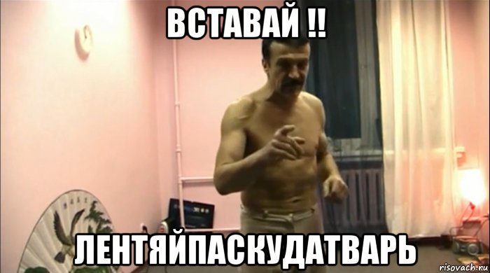 вставай !! лентяйпаскудатварь