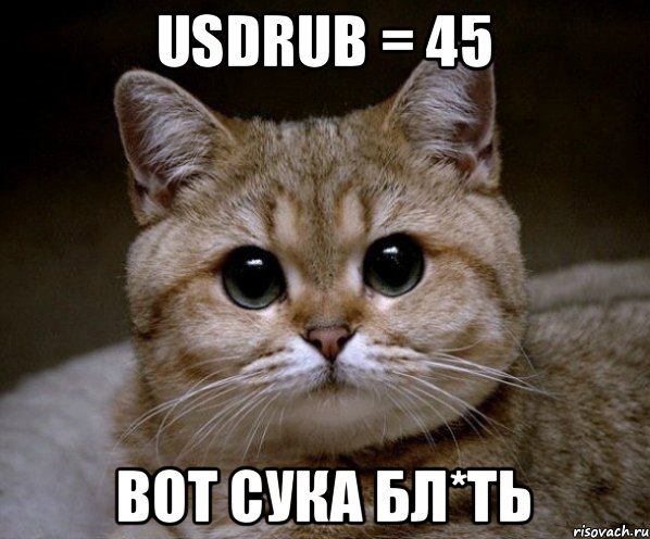 USDRUB = 45 ВОТ СУКА БЛ*ТЬ, Мем Пидрила Ебаная