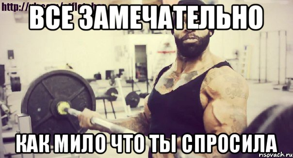ВСЕ ЗАМЕЧАТЕЛЬНО КАК МИЛО ЧТО ТЫ СПРОСИЛА