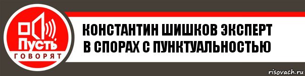 Константин Шишков эксперт в спорах с пунктуальностью, Комикс   пусть говорят