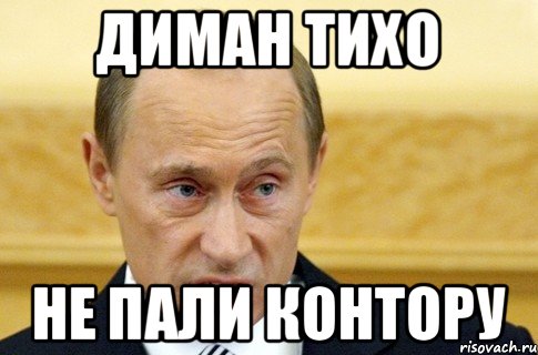 диман тихо не пали контору, Мем путин