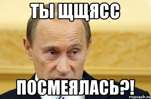 ты щщясс посмеялась?!, Мем путин