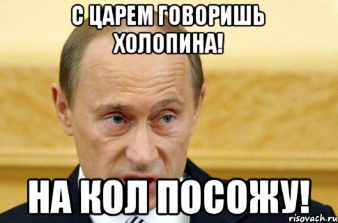 С царем говоришь холопина! На кол посожу!, Мем путин