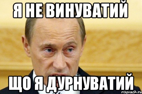 я не винуватий що я дурнуватий, Мем путин