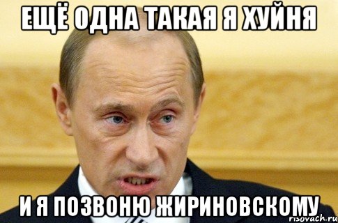 Ещё одна такая я хуйня И я позвоню жириновскому, Мем путин