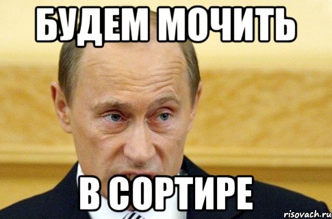 будем мочить в сортире, Мем путин