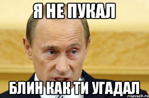 я не пукал блин как ти угадал, Мем путин