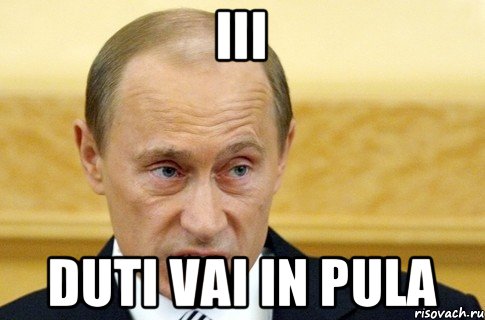 iii Duti vai in pula, Мем путин