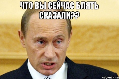 Что вы сейчас блять сказали?? , Мем путин