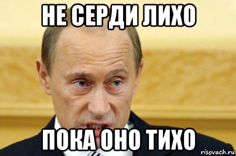 не серди лихо пока оно тихо, Мем путин