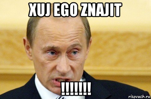 xuj ego znajit !!!!!!!, Мем путин