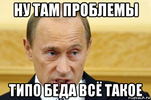 ну там проблемы типо беда всё такое, Мем путин