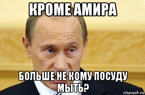 кроме амира больше не кому посуду мыть?, Мем путин