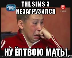 The sims 3 незагрузился Ну ёптвою мать!, Мем  Сашок Фокин