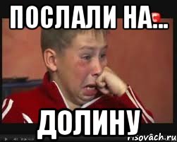 послали на... ДОЛИНУ, Мем  Сашок Фокин
