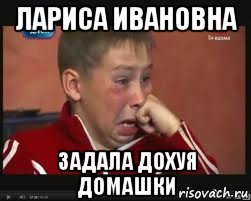 лариса ивановна задала дохуя домашки, Мем  Сашок Фокин