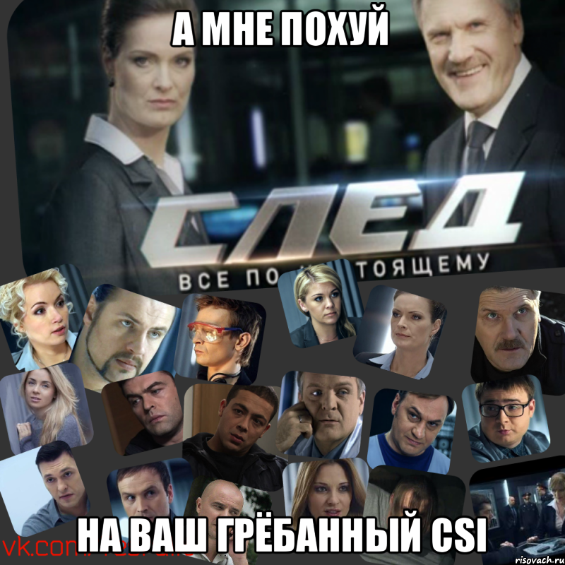 А мне похуй на ваш грёбанный CSI, Мем Сериал СЛЕД