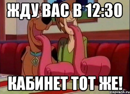 Жду Вас в 12:30 Кабинет тот же!