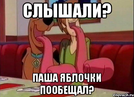 Слышали? Паша яблочки пообещал?