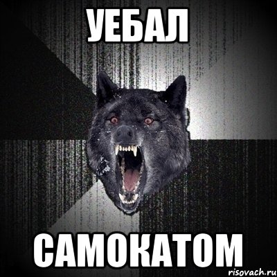 Уебал Самокатом, Мем Сумасшедший волк