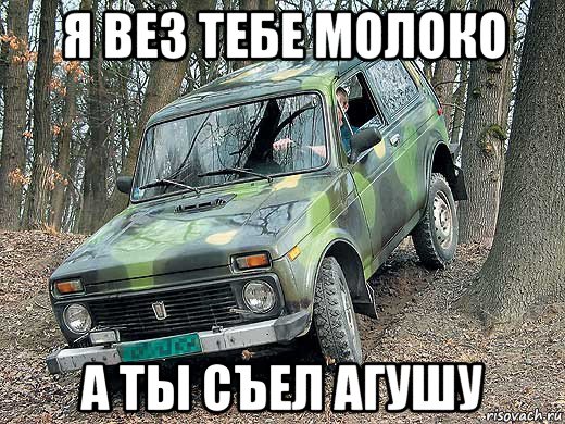 я вез тебе молоко а ты съел агушу