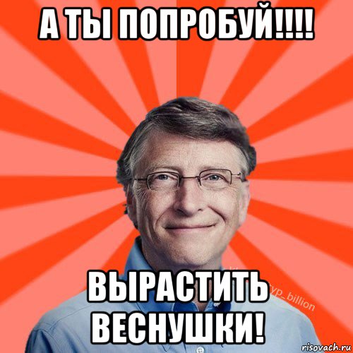 а ты попробуй!!!! вырастить веснушки!, Мем Типичный Миллиардер (Билл Гейст)