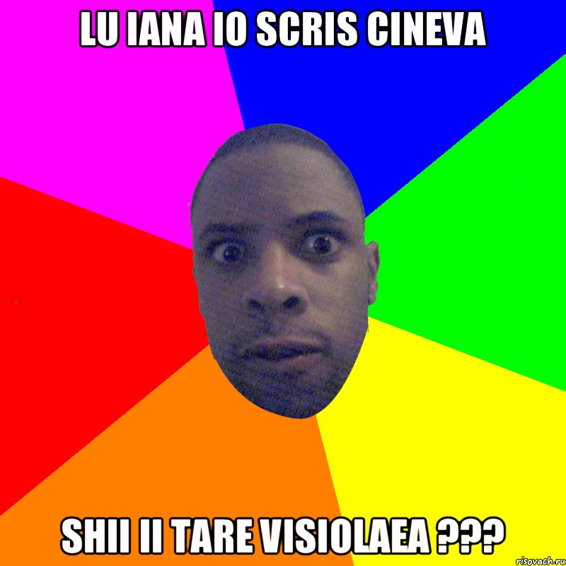 Lu iana io scris cineva shii ii tare visiolaea ???, Мем  Типичный Негр