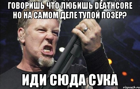 Говоришь что любишь Deathcore Но на самом деле тупой позёр? Иди сюда сука