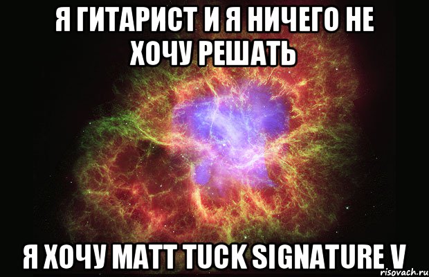 я гитарист и я ничего не хочу решать я хочу matt tuck signature v, Мем Туманность