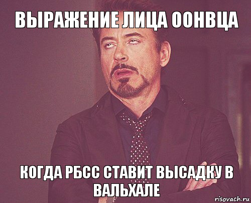 Выражение лица ООНвца когда РБСС ставит высадку в Вальхале, Мем твое выражение лица