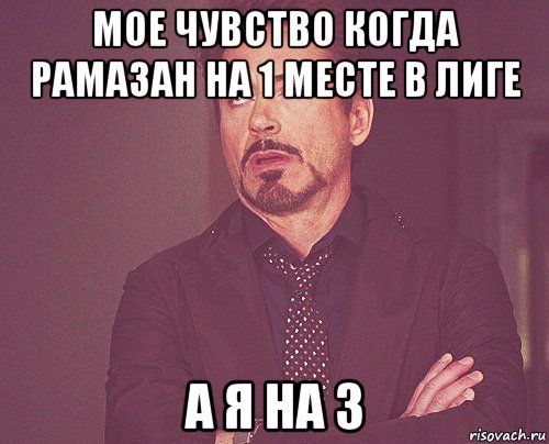 мое чувство когда рамазан на 1 месте в лиге а я на 3, Мем твое выражение лица