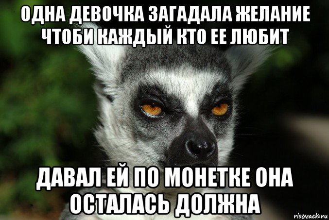 одна девочка загадала желание чтоби каждый кто ее любит давал ей по монетке она осталась должна, Мем   Я збагоен