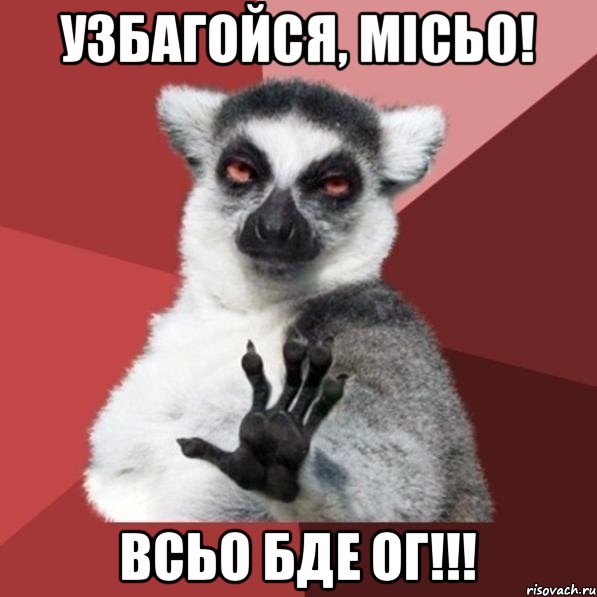 УЗБАГОЙСЯ, МІСЬО! ВСЬО БДЕ ОГ!!!, Мем Узбагойзя