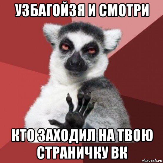 узбагойзя и смотри кто заходил на твою страничку вк, Мем Узбагойзя