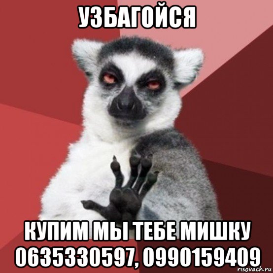 узбагойся купим мы тебе мишку 0635330597, 0990159409, Мем Узбагойзя