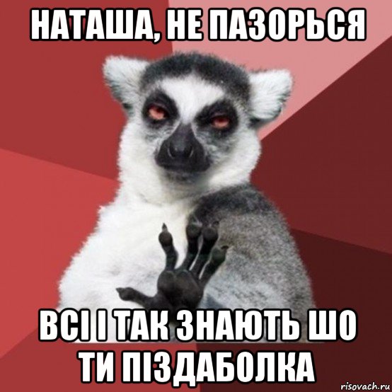 наташа, не пазорься всі і так знають шо ти піздаболка, Мем Узбагойзя