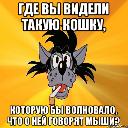 Где вы видели такую кошку, которую бы волновало, что о ней говорят мыши?, Мем Волк