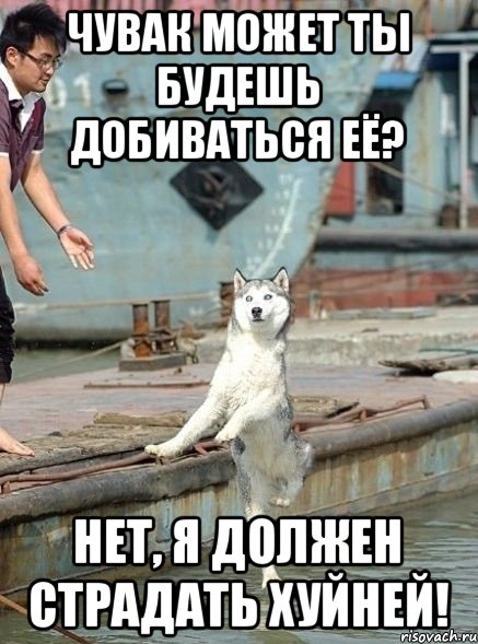 Чувак может ты будешь добиваться её? Нет, я должен страдать хуйней!