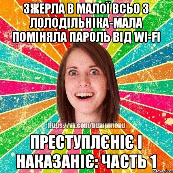 Зжерла в малої всьо з лолодільніка-мала поміняла пароль від WI-FI ПРЕСТУПЛЄНІЄ І НАКАЗАНІЄ: ЧАСТЬ 1