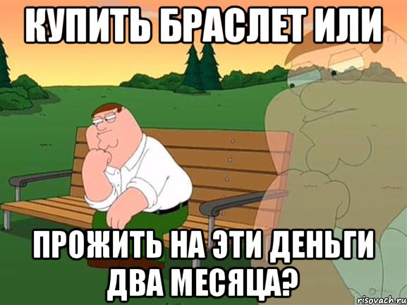 купить браслет или прожить на эти деньги два месяца?, Мем Задумчивый Гриффин