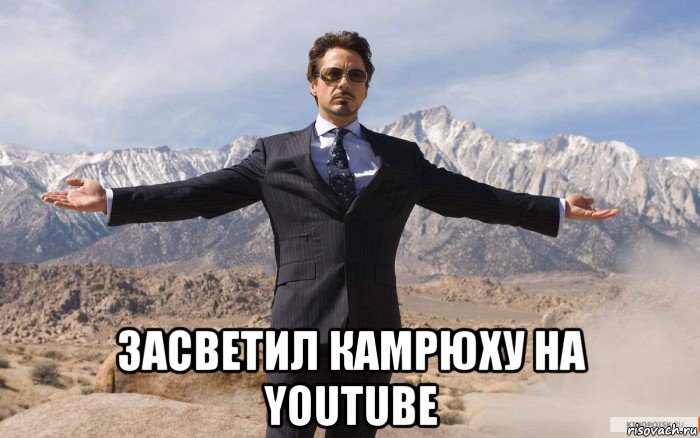  засветил камрюху на youtube, Мем железный человек