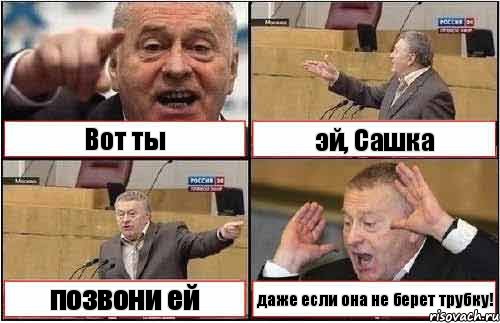 Вот ты эй, Сашка позвони ей даже если она не берет трубку!, Комикс жиреновский