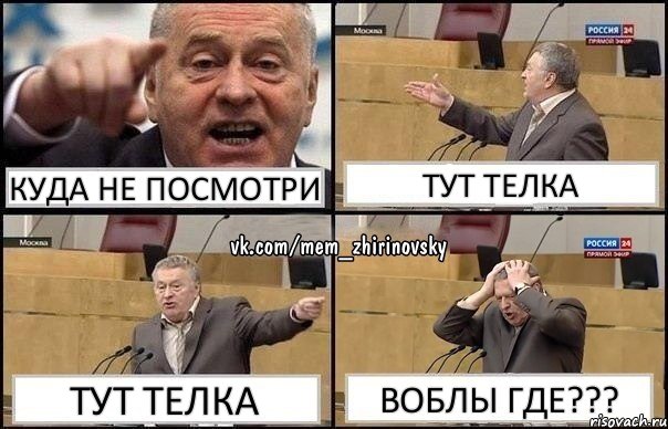 куда не посмотри Тут телка Тут телка Воблы где???, Комикс Жирик