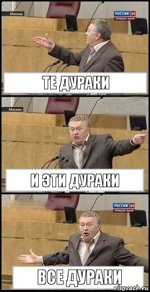 те дураки и эти дураки все дураки, Комикс Жириновский разводит руками 3