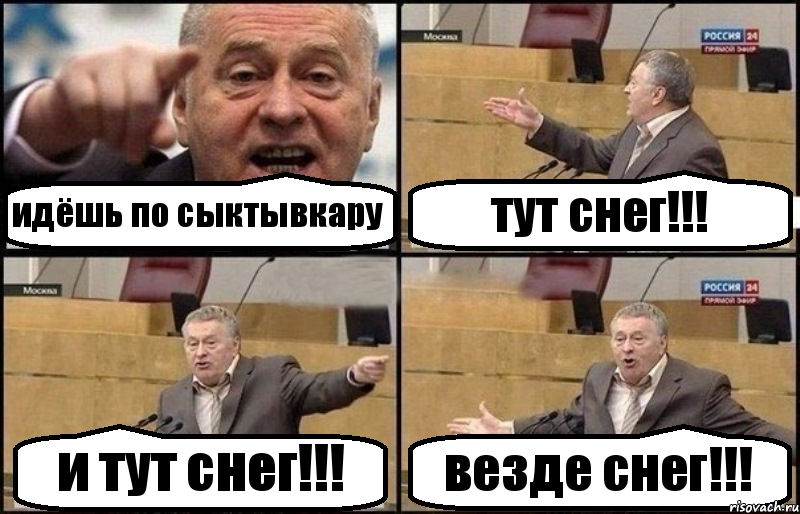 идёшь по сыктывкару тут снег!!! и тут снег!!! везде снег!!!, Комикс Жириновский